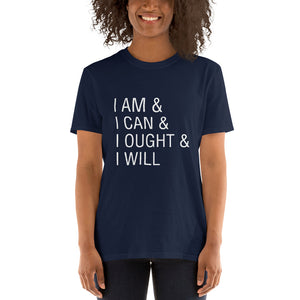 I am, I can, I ought, I will Charlotte Mason Short-Sleeved Unisex T-Shirt
