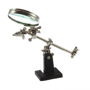 Worldwide Third Hand Soldering Iron Stand Helping Magnifying Tool